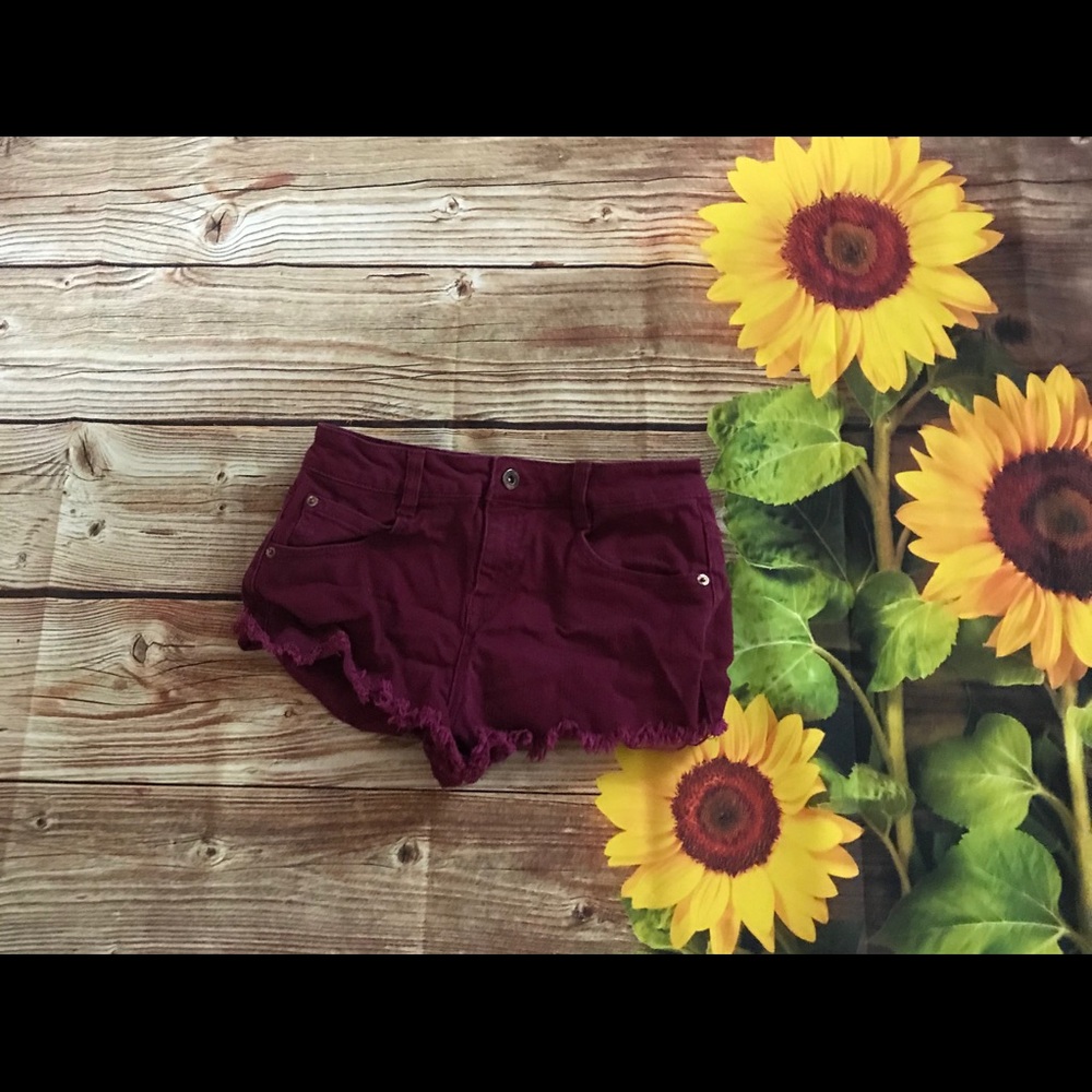 distressed jean shorts